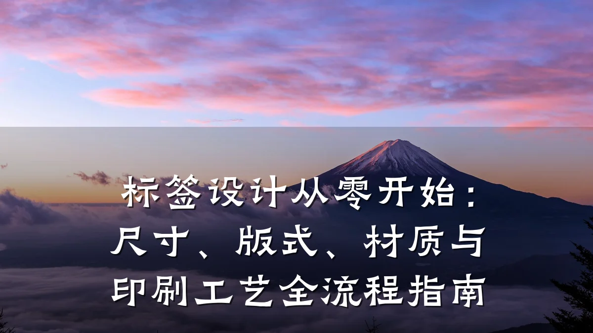 标签设计从零开始:尺寸、版式、材质与印刷工艺全流程指南