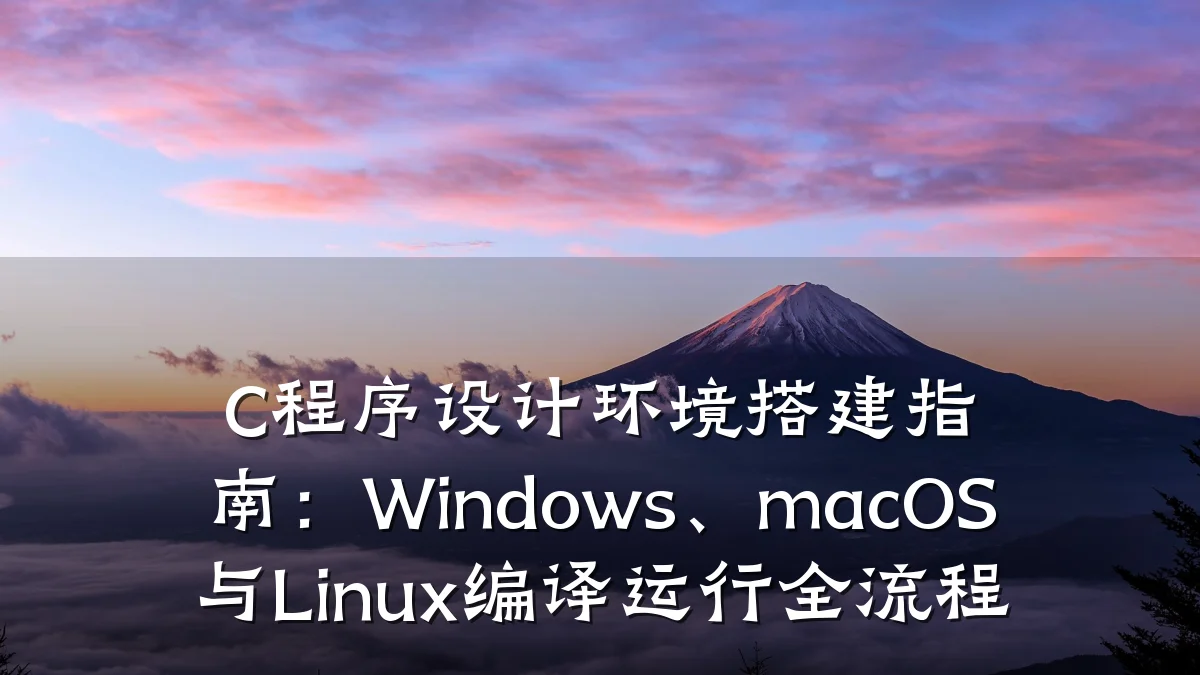 C程序设计环境搭建指南:Windows、macOS与Linux编译运行全流程