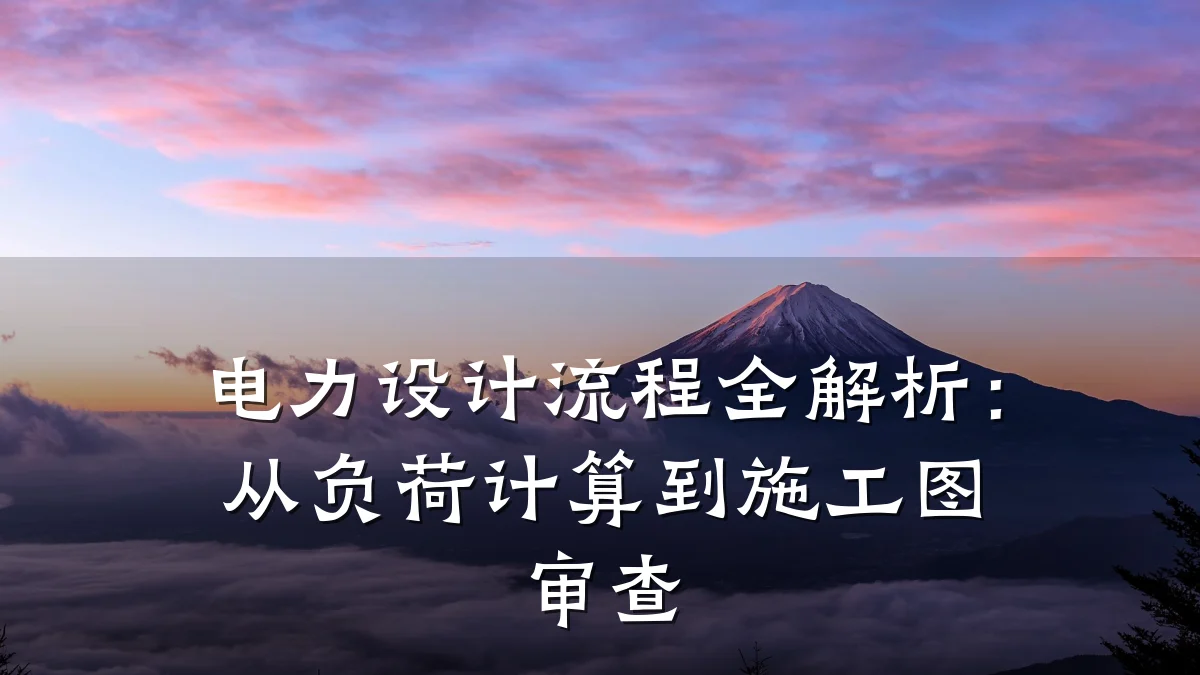 电力设计流程全解析：从负荷计算到施工图审查