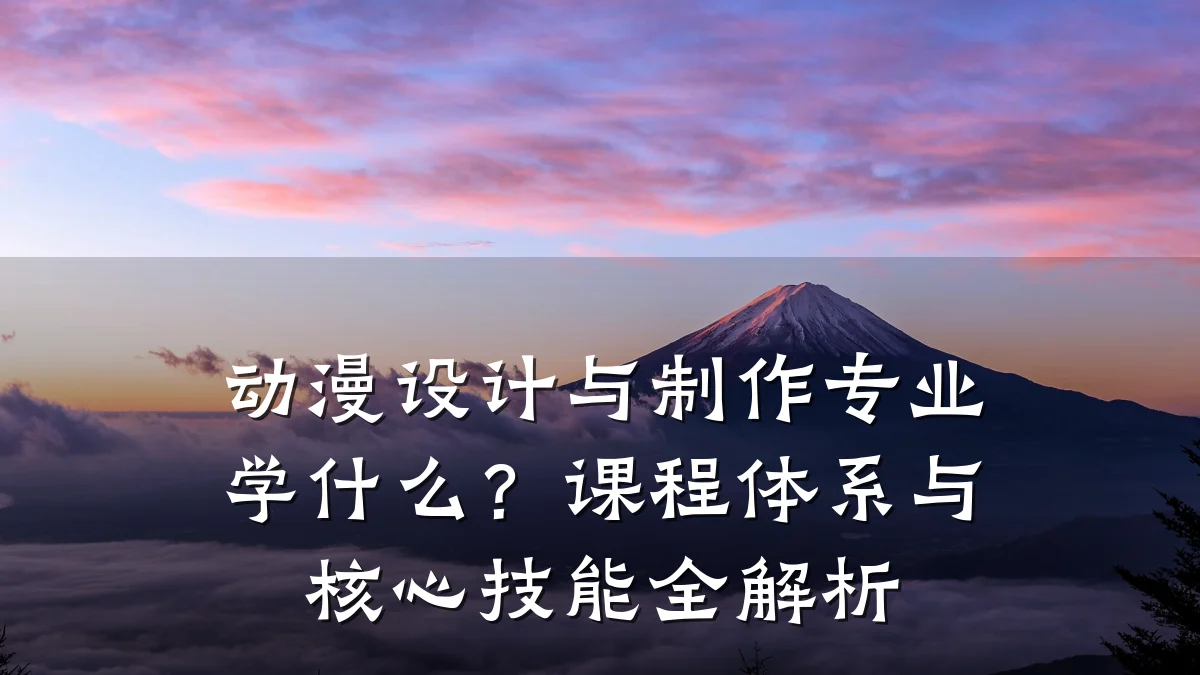 动漫设计与制作专业学什么?课程体系与核心技能全解析