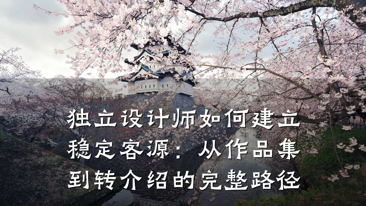 独立设计师如何建立稳定客源:从作品集到转介绍的完整路径