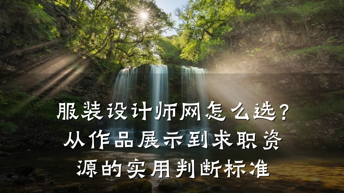 服装设计师网怎么选?从作品展示到求职资源的实用判断标准