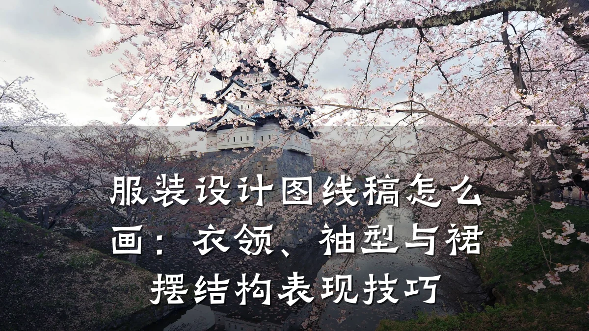 服装设计图线稿怎么画:衣领、袖型与裙摆结构表现技巧