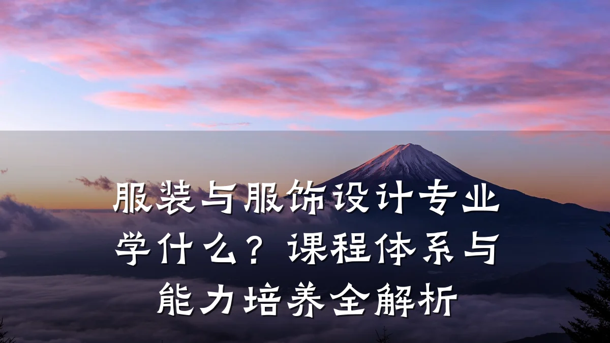 服装与服饰设计专业学什么?课程体系与能力培养全解析