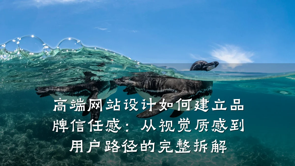 高端网站设计如何建立品牌信任感:从视觉质感到用户路径的完整拆解