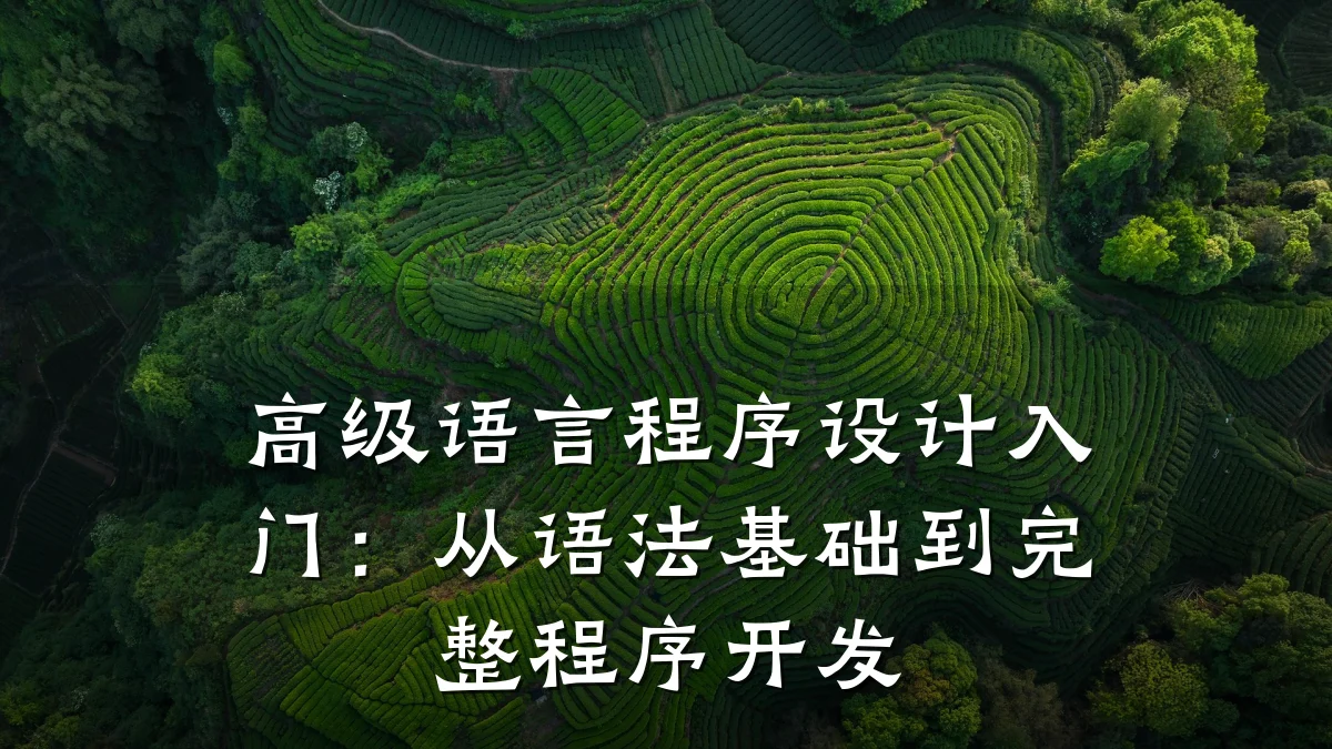 高级语言程序设计入门:从语法基础到完整程序开发