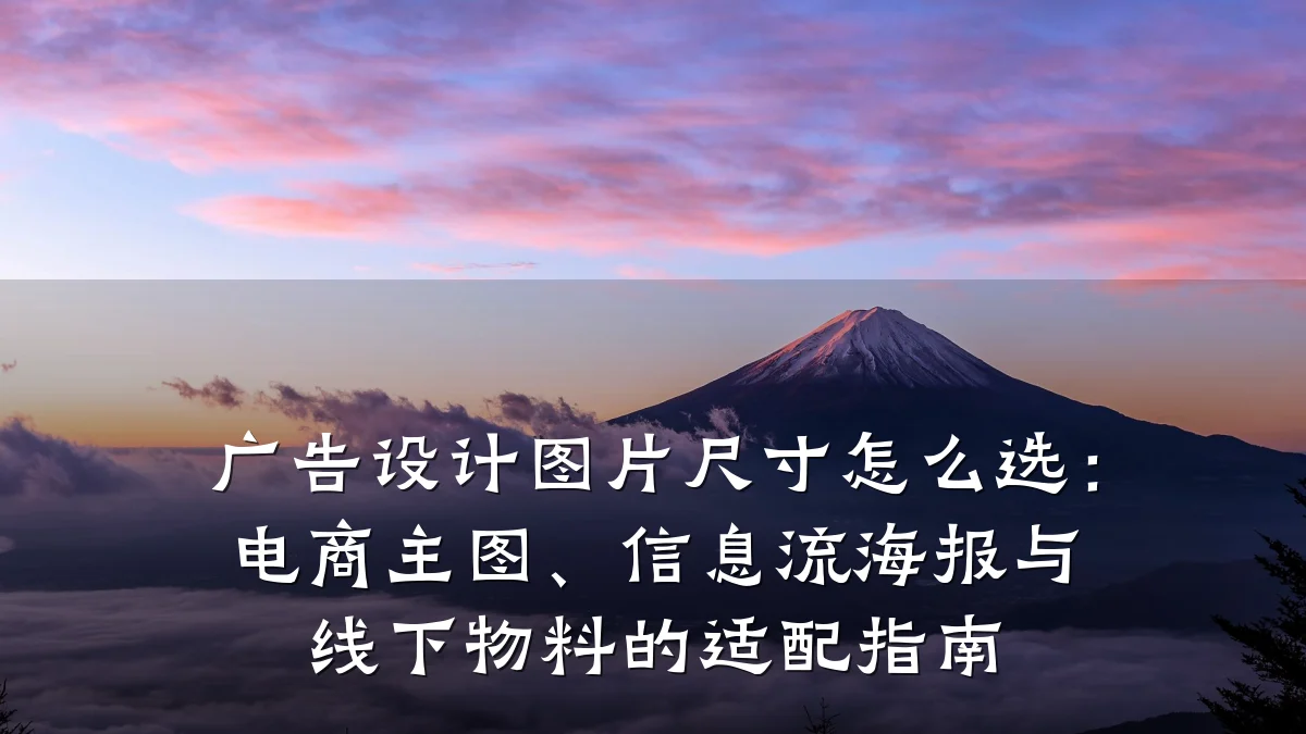 广告设计图片尺寸怎么选:电商主图、信息流海报与线下物料的适配指南