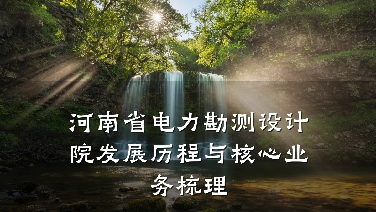河南省电力勘测设计院发展历程与核心业务梳理