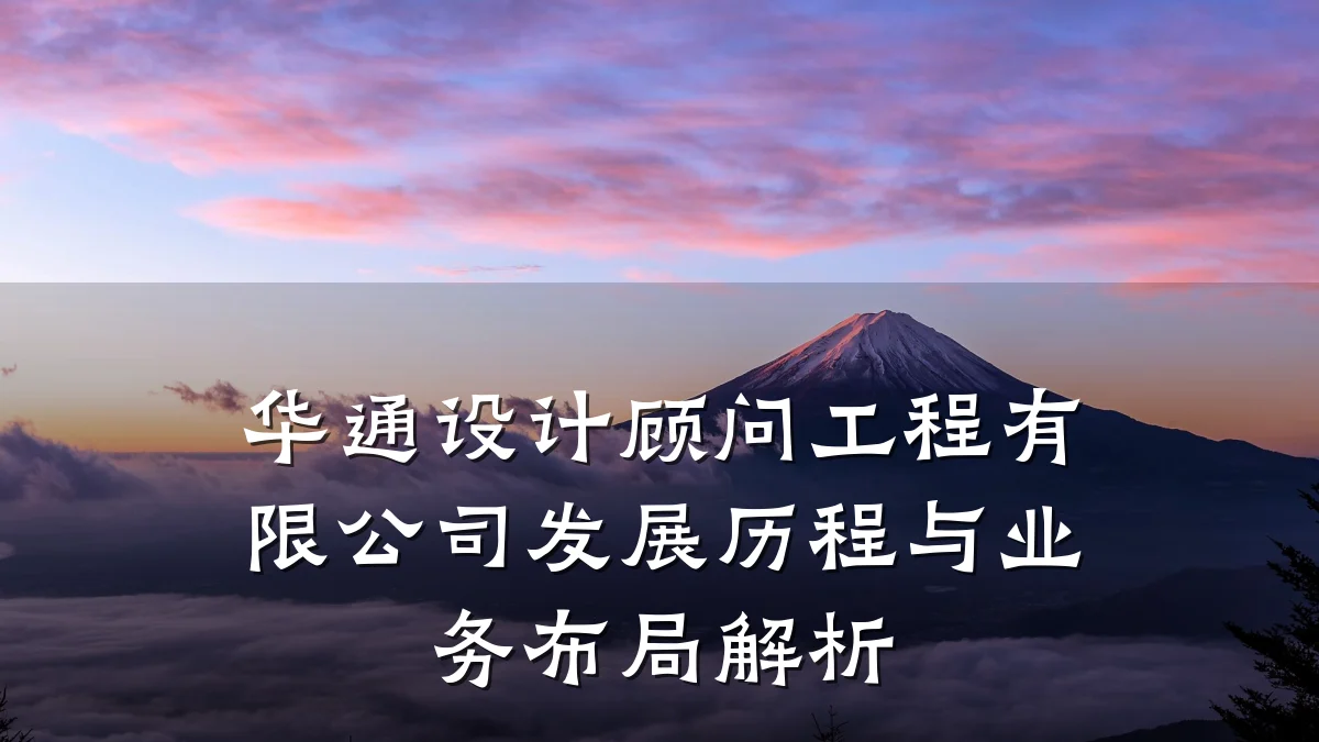 华通设计顾问工程有限公司发展历程与业务布局解析