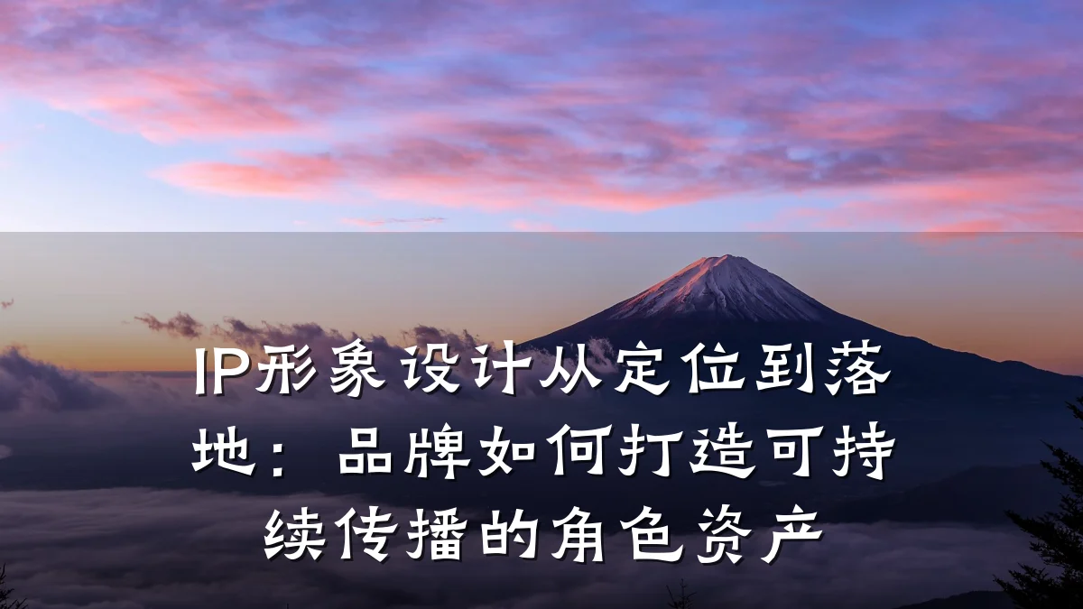 IP形象设计从定位到落地:品牌如何打造可持续传播的角色资产