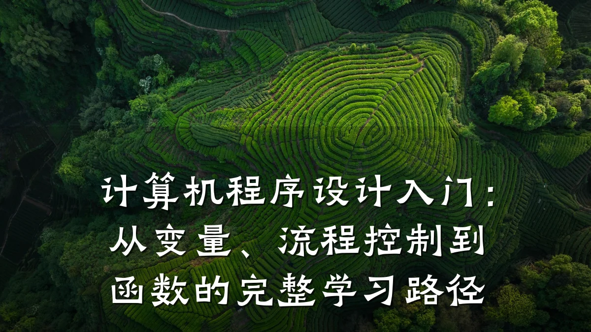 计算机程序设计入门:从变量、流程控制到函数的完整学习路径