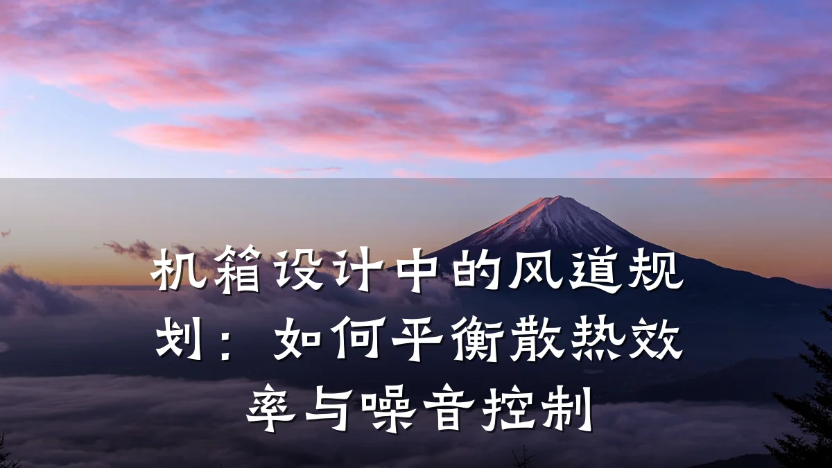 机箱设计中的风道规划:如何平衡散热效率与噪音控制