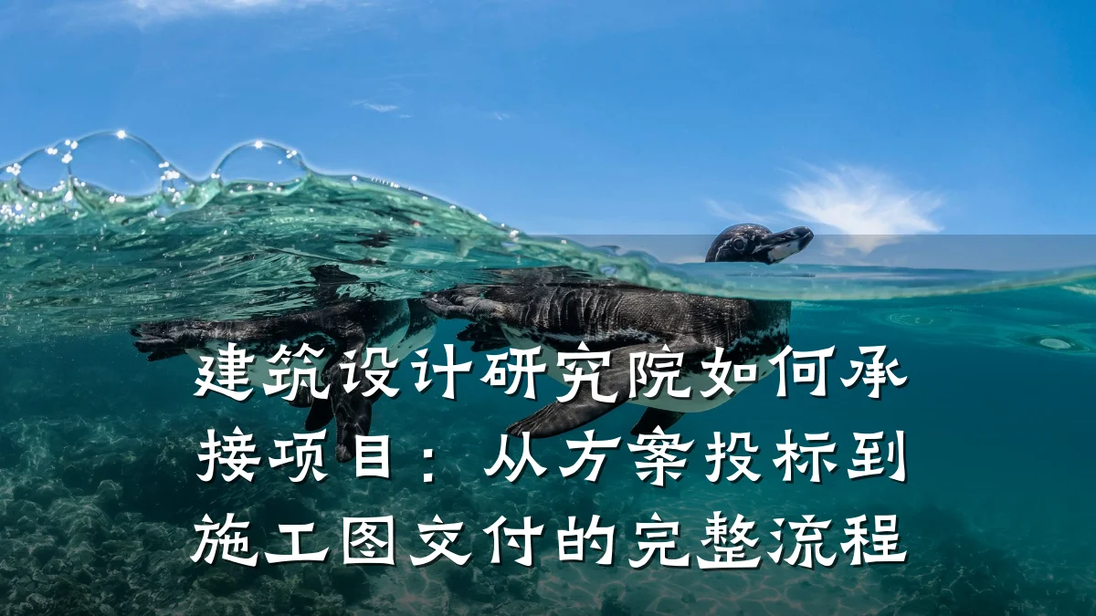 建筑设计研究院如何承接项目:从方案投标到施工图交付的完整流程