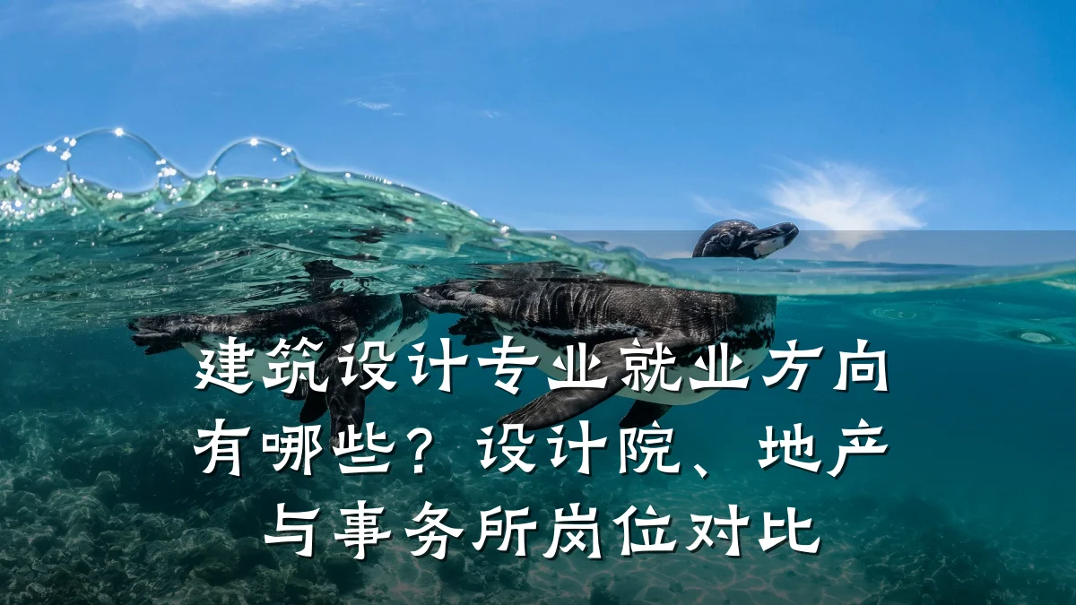 建筑设计专业就业方向有哪些?设计院、地产与事务所岗位对比