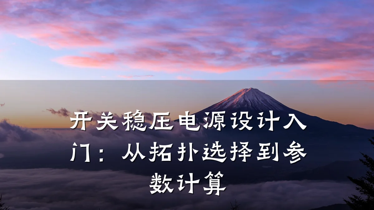 开关稳压电源设计入门:从拓扑选择到参数计算