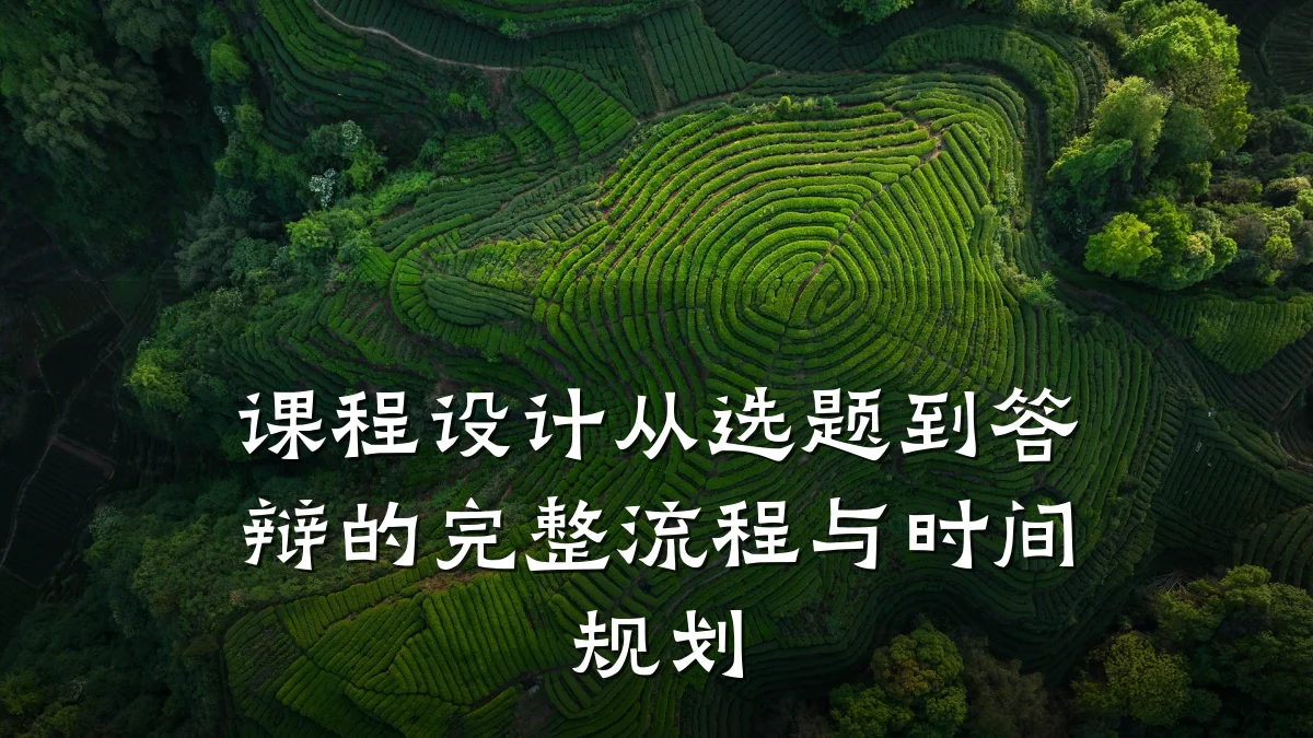 课程设计从选题到答辩的完整流程与时间规划