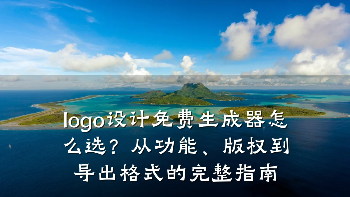 logo设计免费生成器怎么选?从功能、版权到导出格式的完整指南