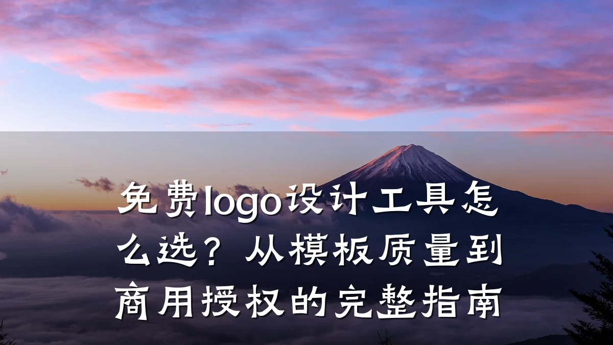 免费logo设计工具怎么选?从模板质量到商用授权的完整指南