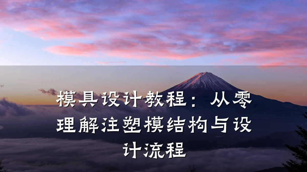 模具设计教程:从零理解注塑模结构与设计流程