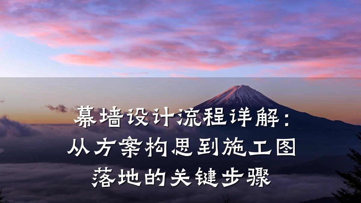 幕墙设计流程详解:从方案构思到施工图落地的关键步骤