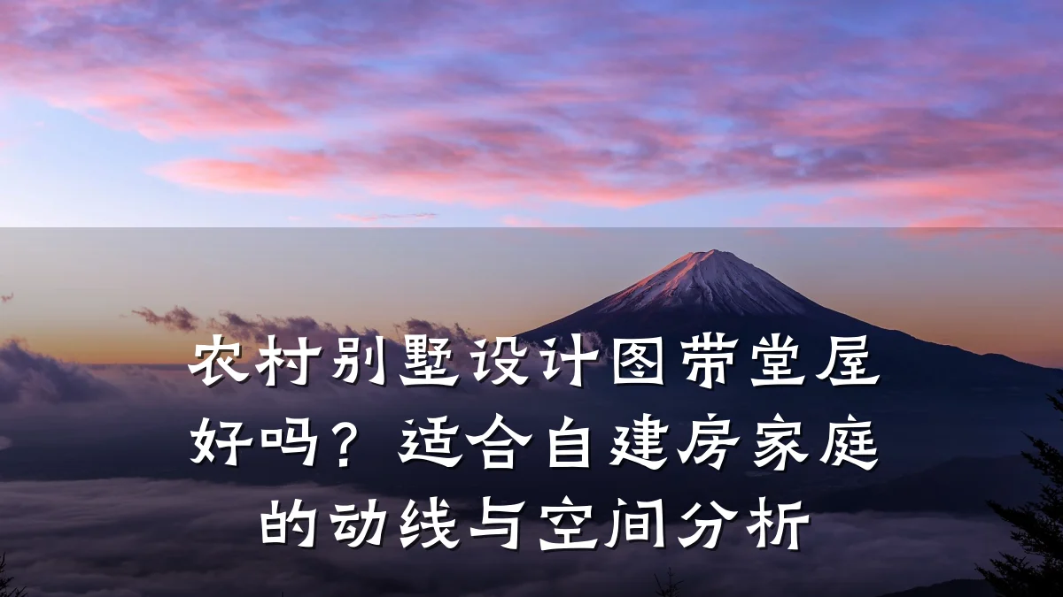 农村别墅设计图带堂屋好吗？适合自建房家庭的动线与空间分析