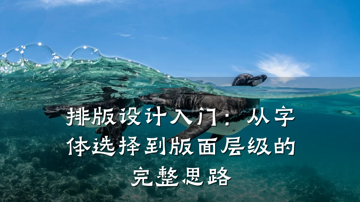 排版设计入门:从字体选择到版面层级的完整思路