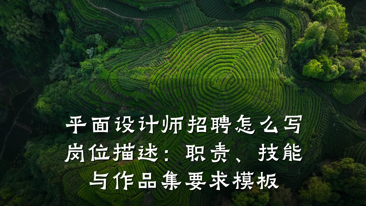 平面设计师招聘怎么写岗位描述:职责、技能与作品集要求模板
