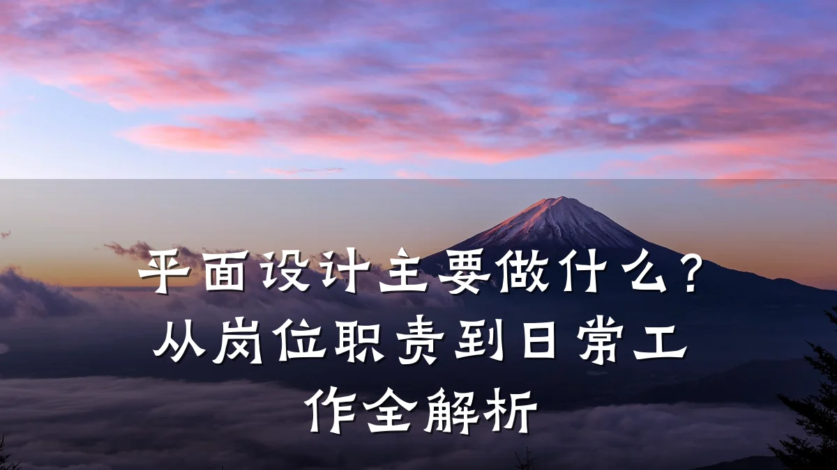 平面设计主要做什么?从岗位职责到日常工作全解析
