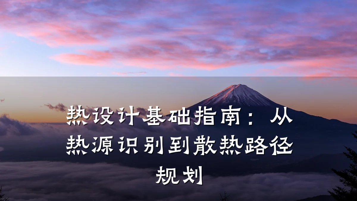 热设计基础指南:从热源识别到散热路径规划
