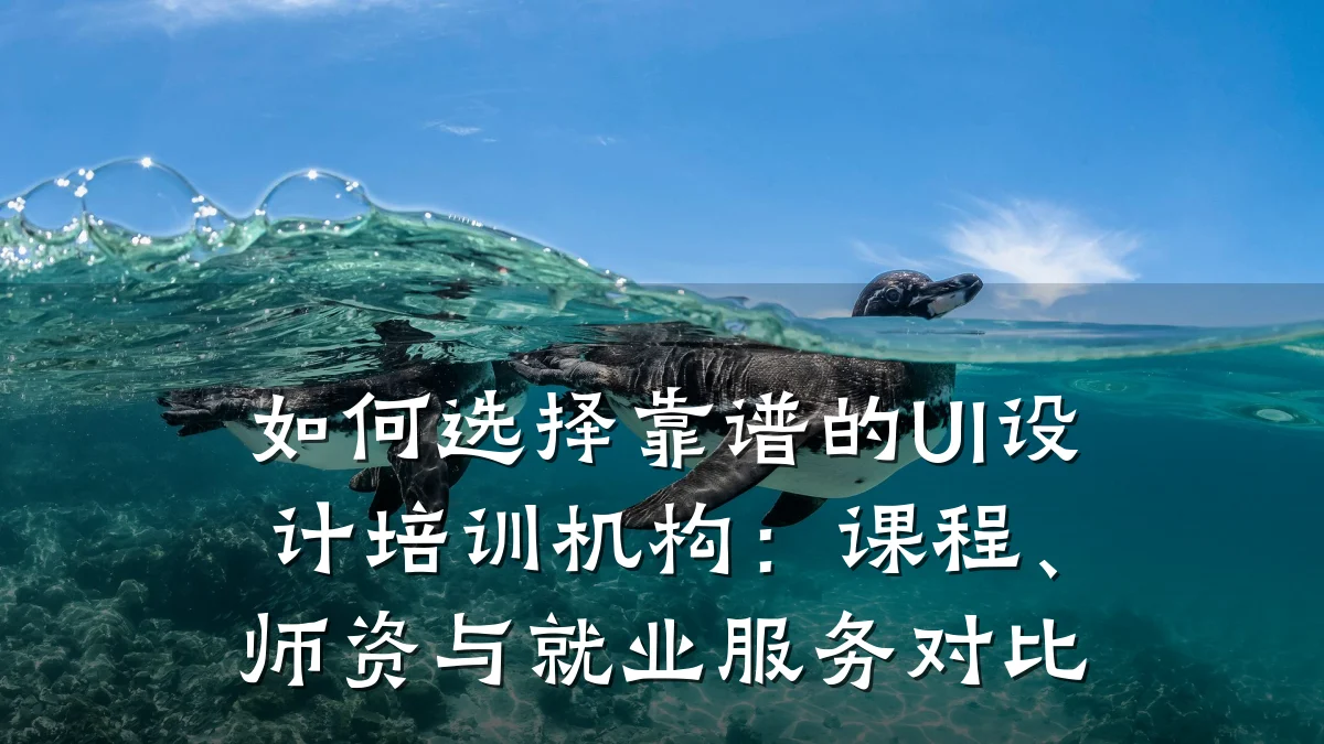 如何选择靠谱的UI设计培训机构：课程、师资与就业服务对比