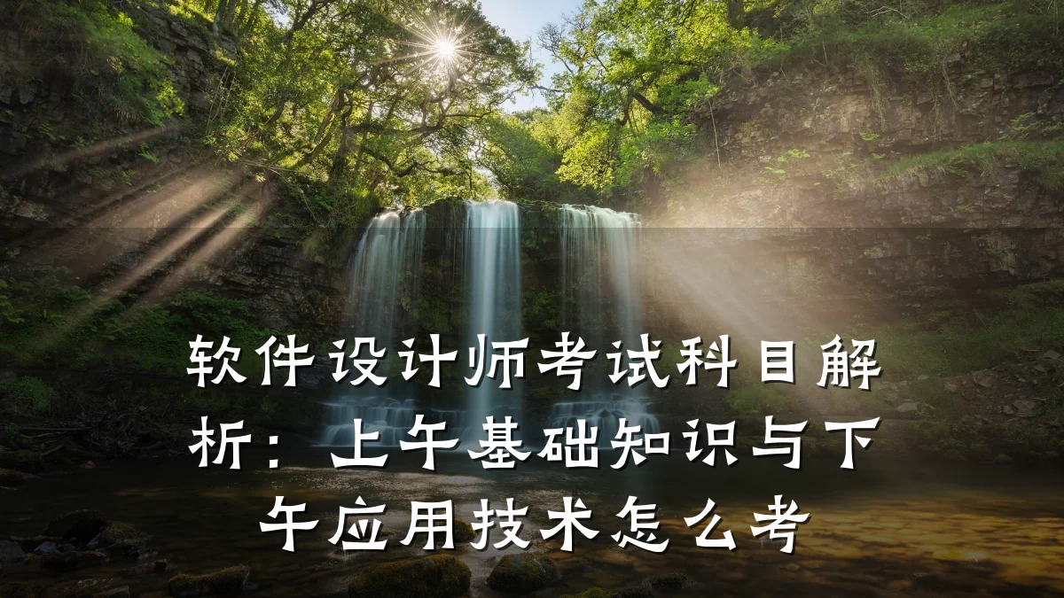 软件设计师考试科目解析:上午基础知识与下午应用技术怎么考