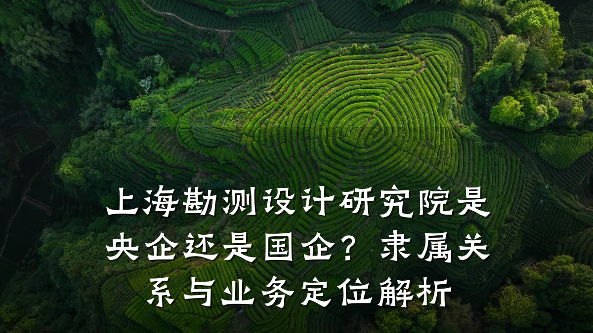 上海勘测设计研究院是央企还是国企?隶属关系与业务定位解析