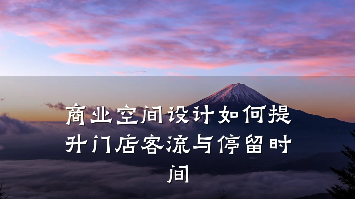 商业空间设计如何提升门店客流与停留时间