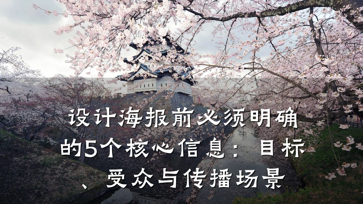 设计海报前必须明确的5个核心信息:目标、受众与传播场景