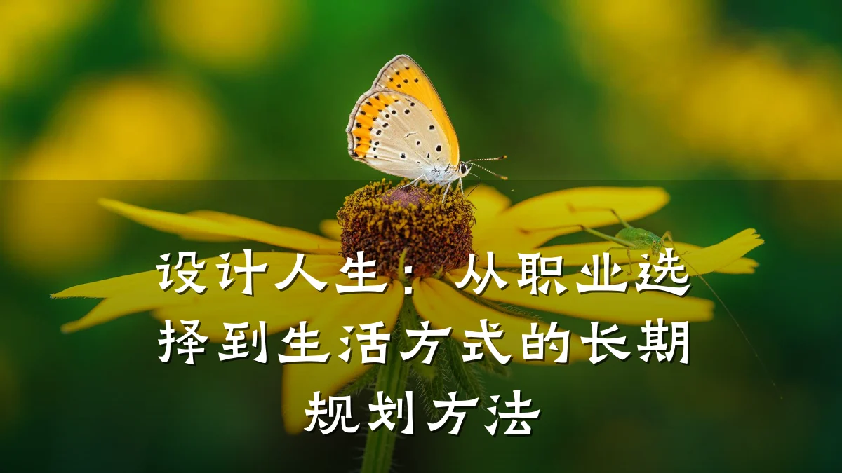 设计人生：从职业选择到生活方式的长期规划方法