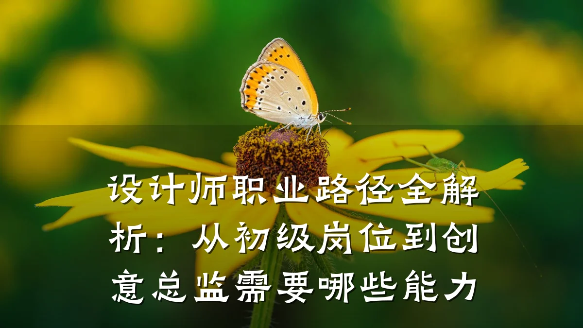 设计师职业路径全解析:从初级岗位到创意总监需要哪些能力