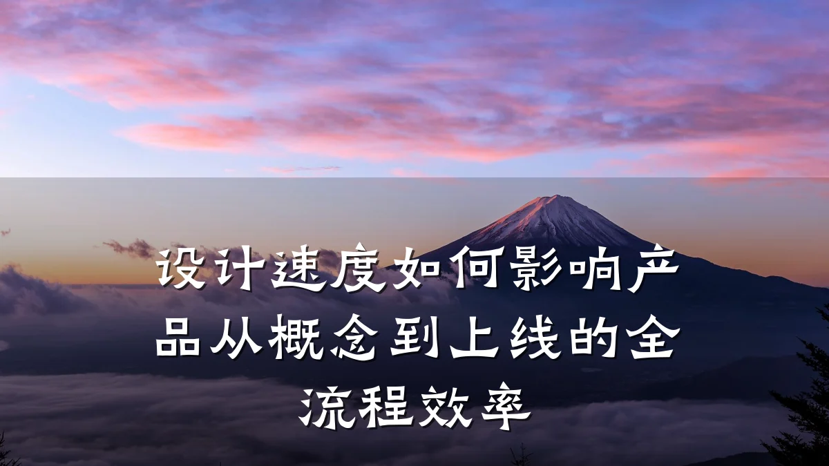 设计速度如何影响产品从概念到上线的全流程效率