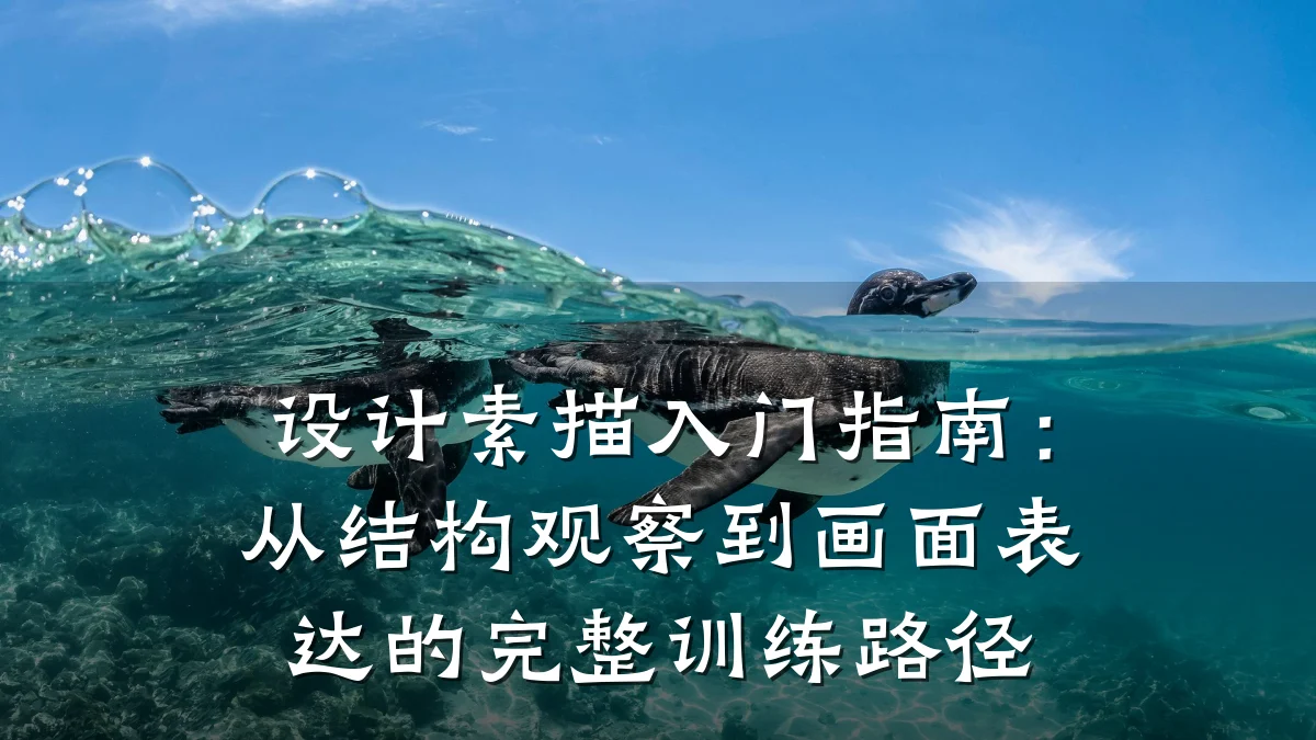 设计素描入门指南:从结构观察到画面表达的完整训练路径