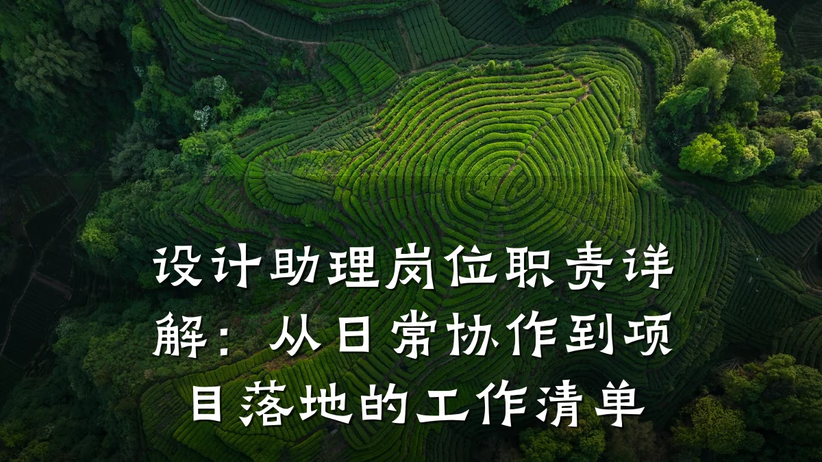 设计助理岗位职责详解:从日常协作到项目落地的工作清单
