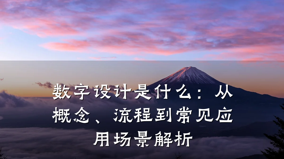数字设计是什么:从概念、流程到常见应用场景解析