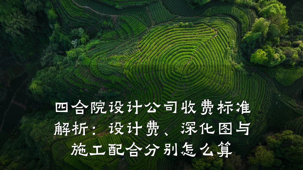四合院设计公司收费标准解析:设计费、深化图与施工配合分别怎么算
