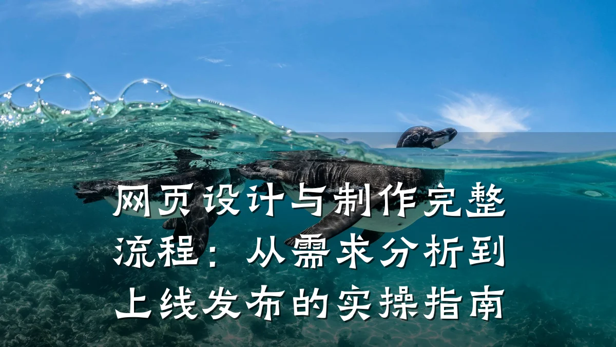 网页设计与制作完整流程:从需求分析到上线发布的实操指南