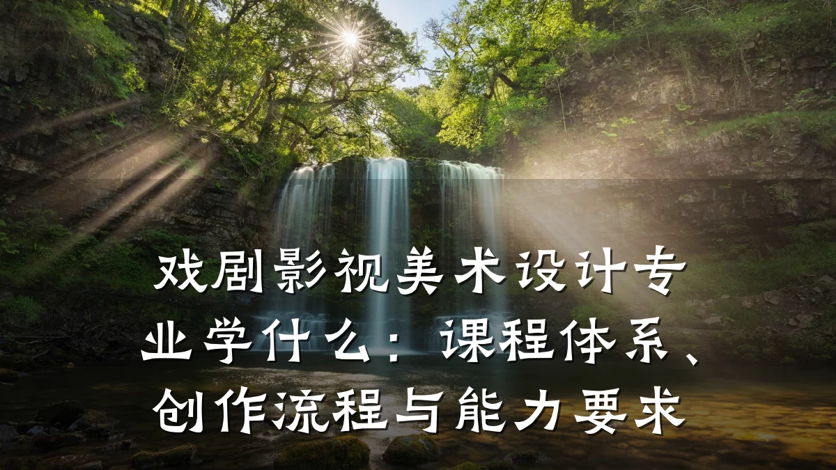 戏剧影视美术设计专业学什么:课程体系、创作流程与能力要求