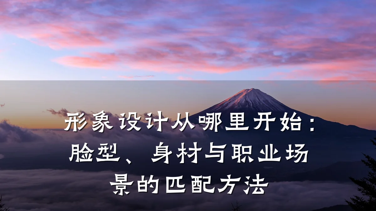形象设计从哪里开始:脸型、身材与职业场景的匹配方法