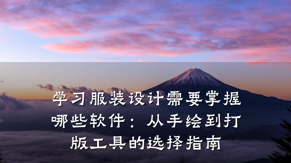 学习服装设计需要掌握哪些软件:从手绘到打版工具的选择指南