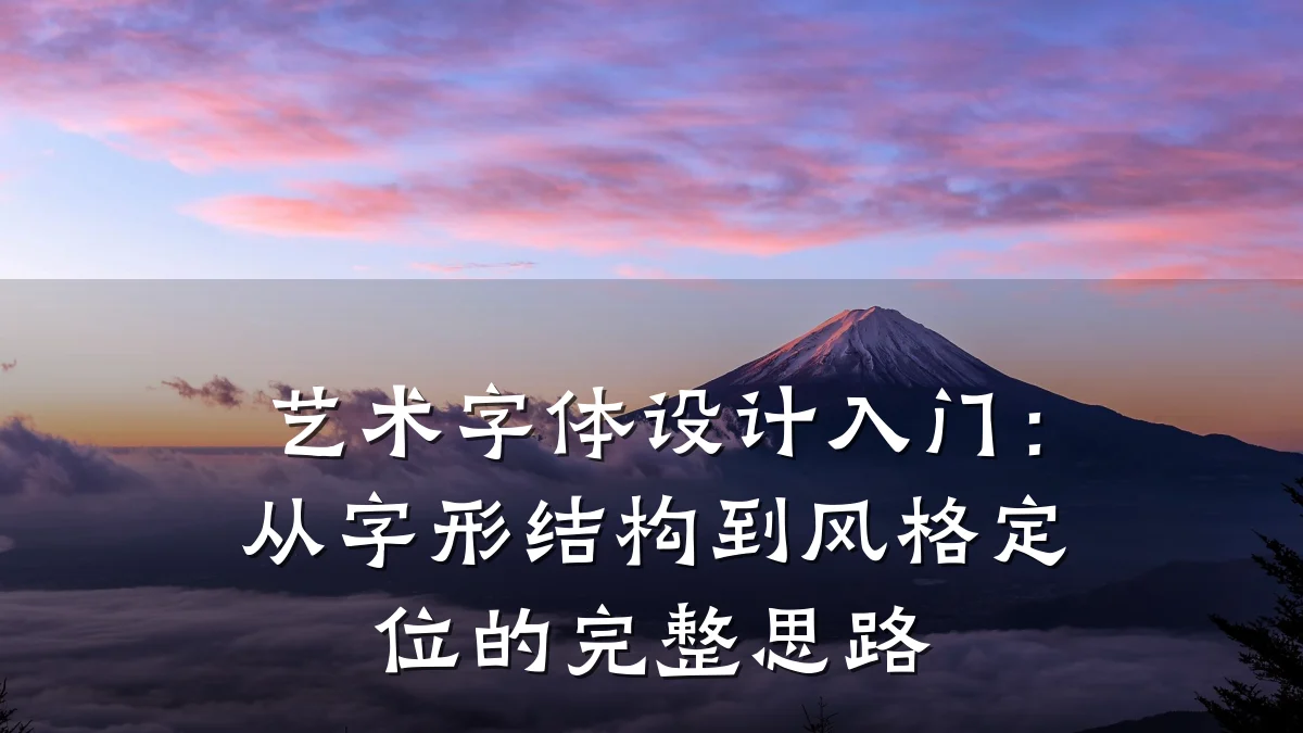 艺术字体设计入门:从字形结构到风格定位的完整思路
