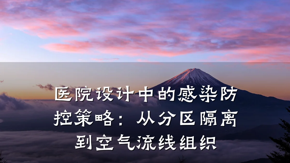医院设计中的感染防控策略:从分区隔离到空气流线组织