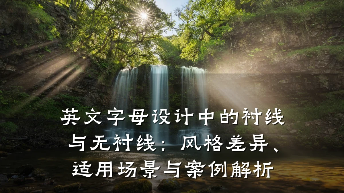 英文字母设计中的衬线与无衬线:风格差异、适用场景与案例解析
