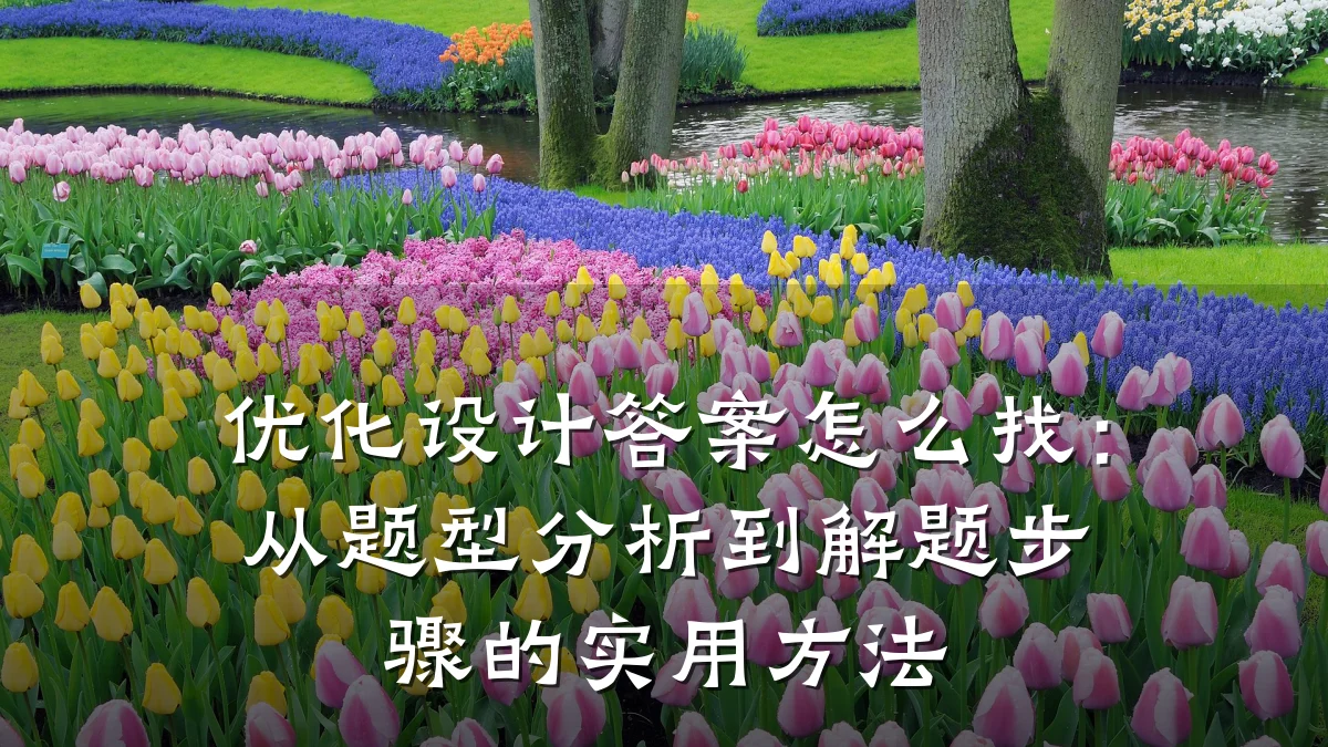 优化设计答案怎么找:从题型分析到解题步骤的实用方法