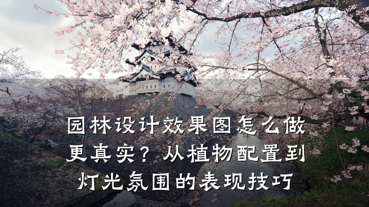 园林设计效果图怎么做更真实?从植物配置到灯光氛围的表现技巧